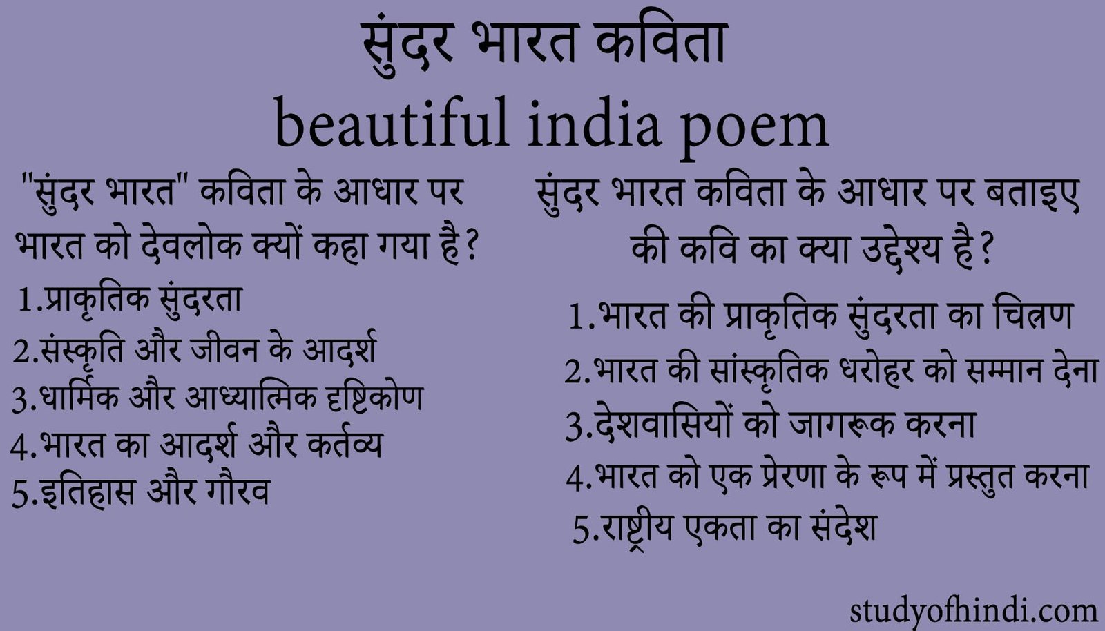 सुंदर भारत कविता beautiful india poem